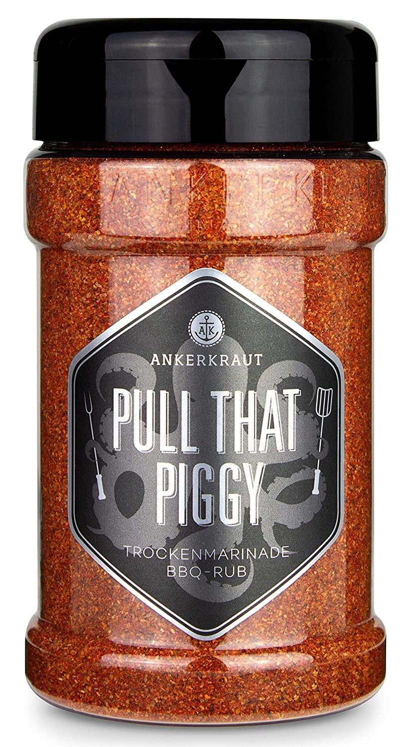 Ankerkraut Pull that Piggy, Effiloché de Porc BBQ-Rub, Gewürzmischung zum Grillen, 220g dans le Streuer