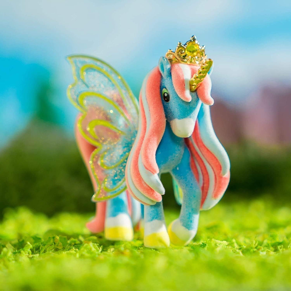 Galupy Licorne - Pack de 3 figurines de licorne, jouets de licorne à collectionner, figurines de poney aux ailes brillantes et figurines d'action en cristal Swarovski Naty Shop