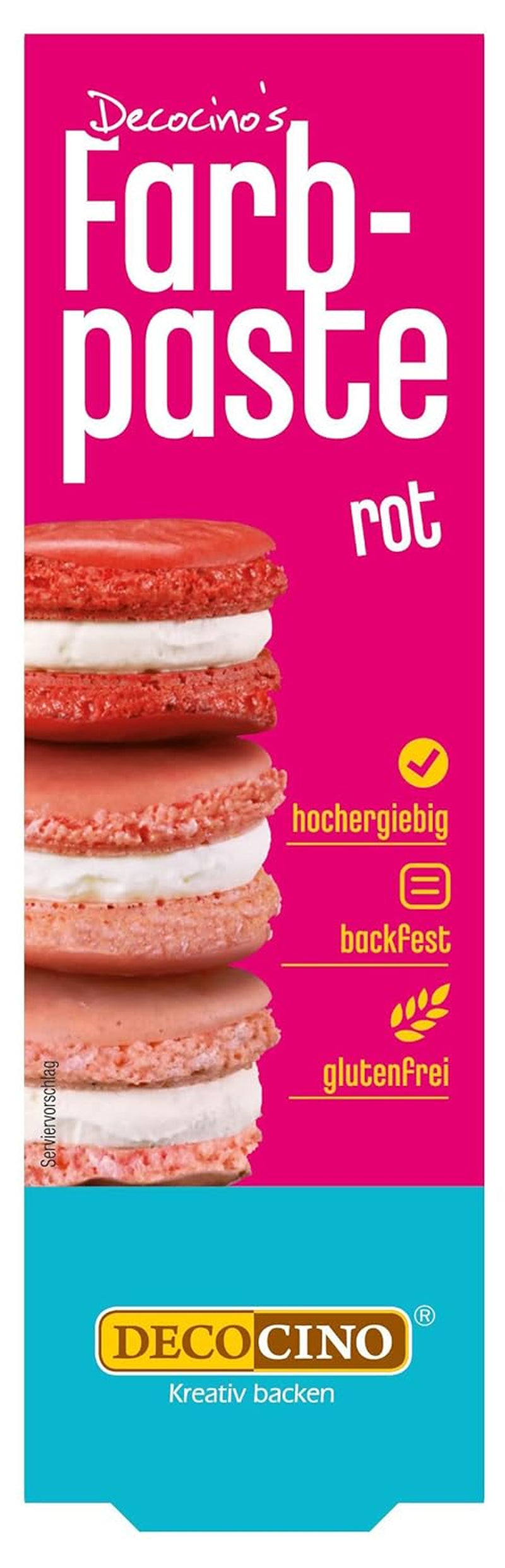 Pâte colorante rose DECOCINO - 20 g - Colorant alimentaire, idéal pour colorer gâteaux, fondants et crèmes - Sans acides gras azoïques ni gluten