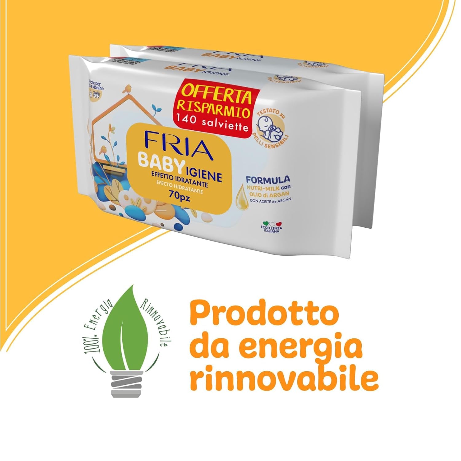 Lingettes humides, paquet de 2 (144 lingettes)