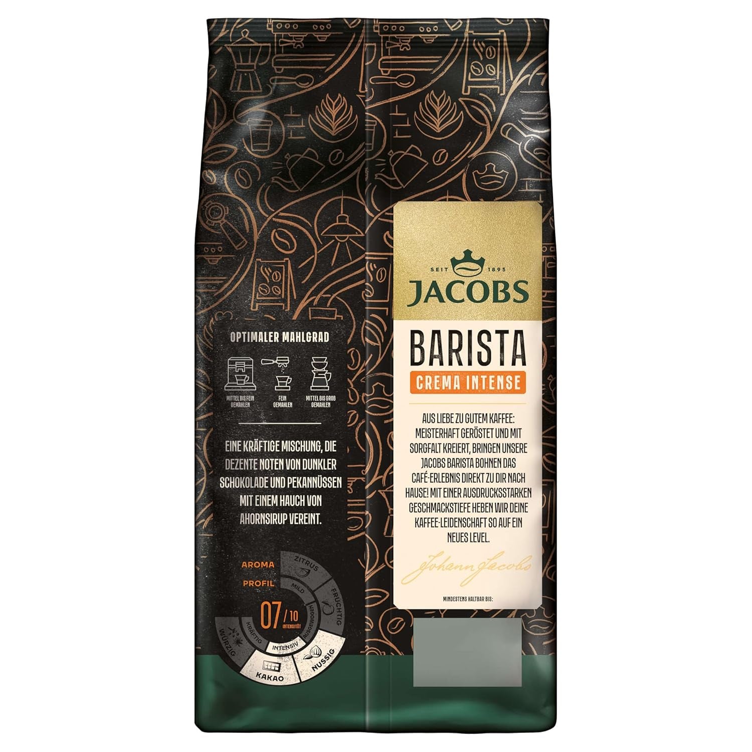 Café en grains JACOBS Barista Editions Crema Intense (4 x 1 kg)