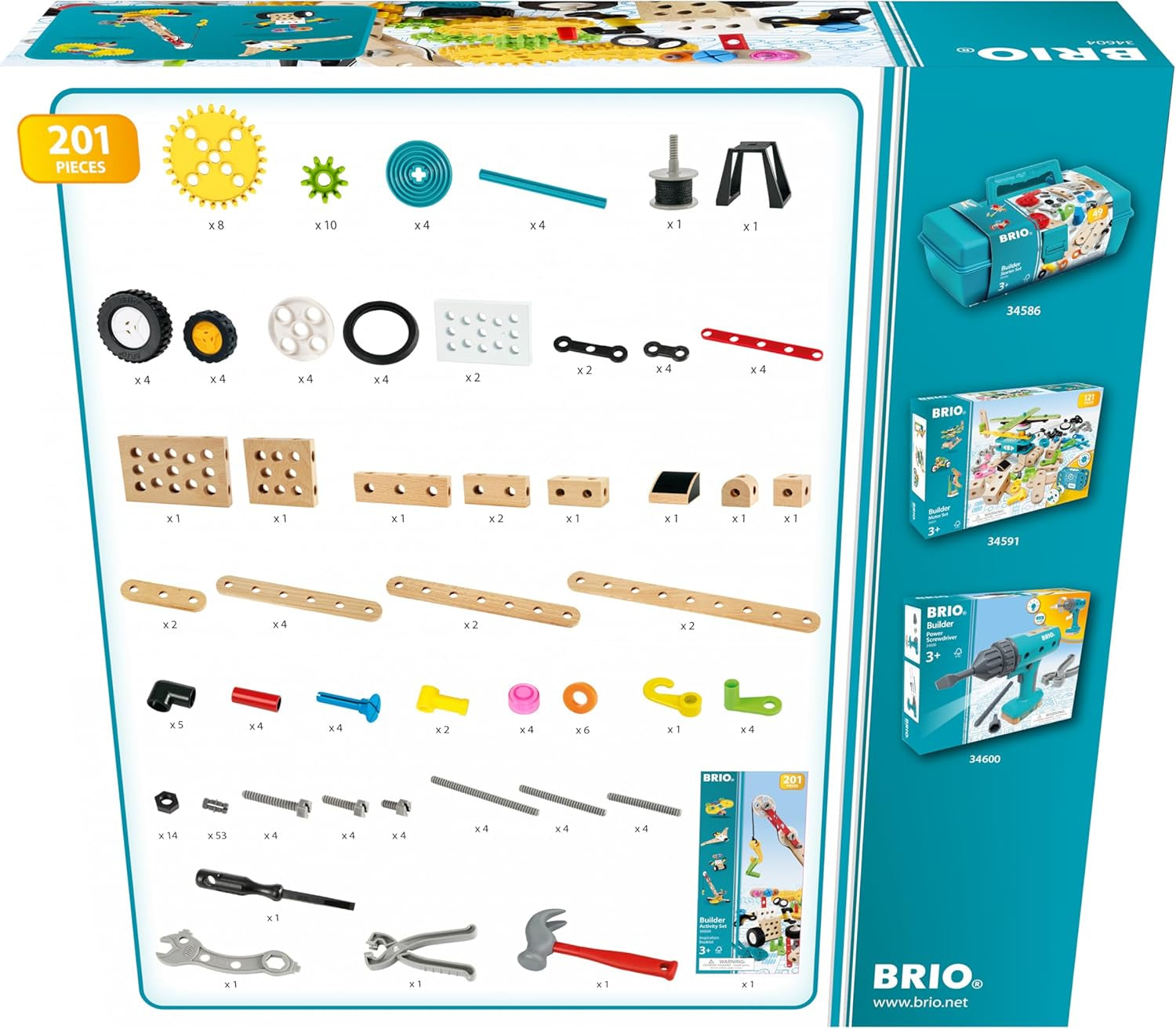 BRIO Builder – 34604 Ensemble de jardin d'enfants Builder | Programmes de jeux de rôle et de construction pour enfants à partir de 3 ans