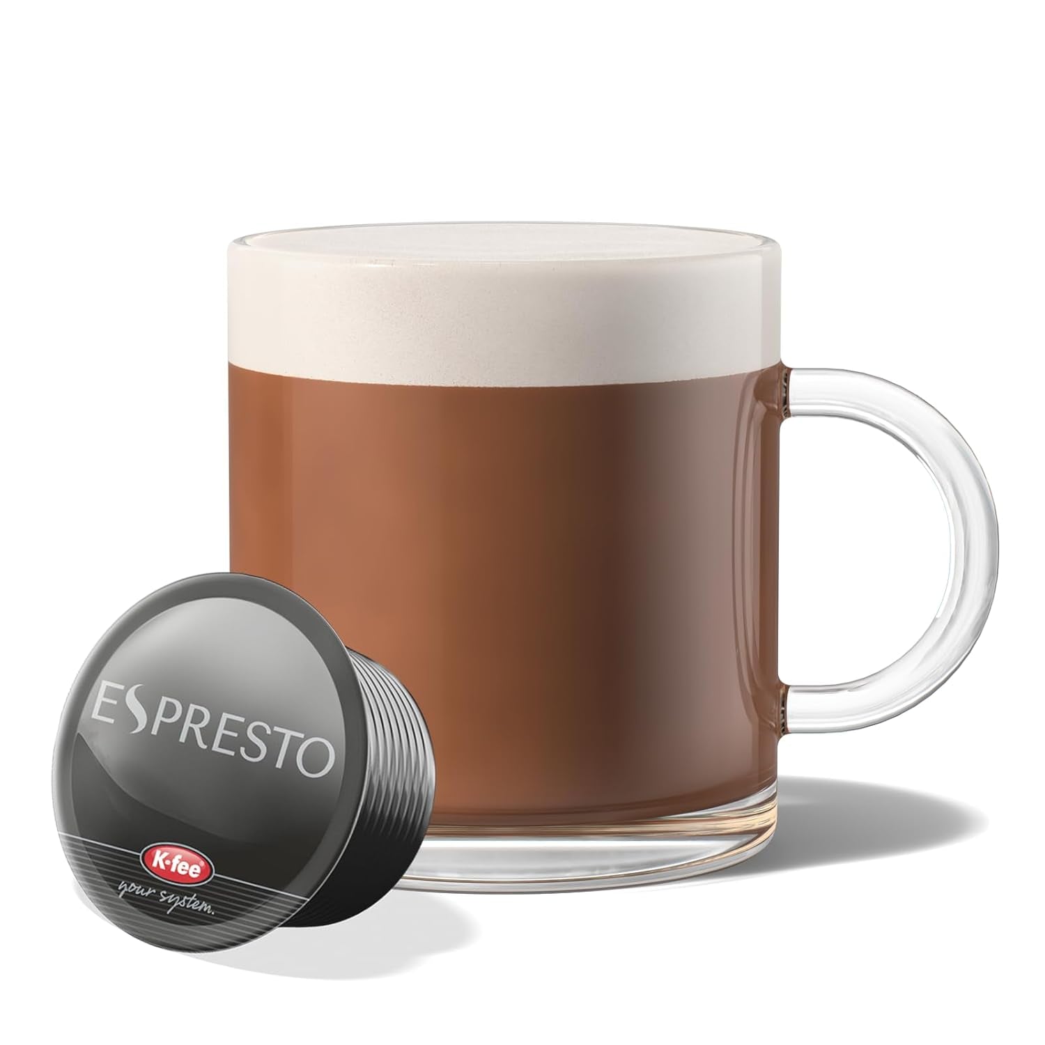 ESPRESTO Cappuccino, compatible avec K-fee & ALDI EXPRESSI*, RFA zertifiziert, 48 Kaffee-Kapseln & 48 Milch-Kapseln