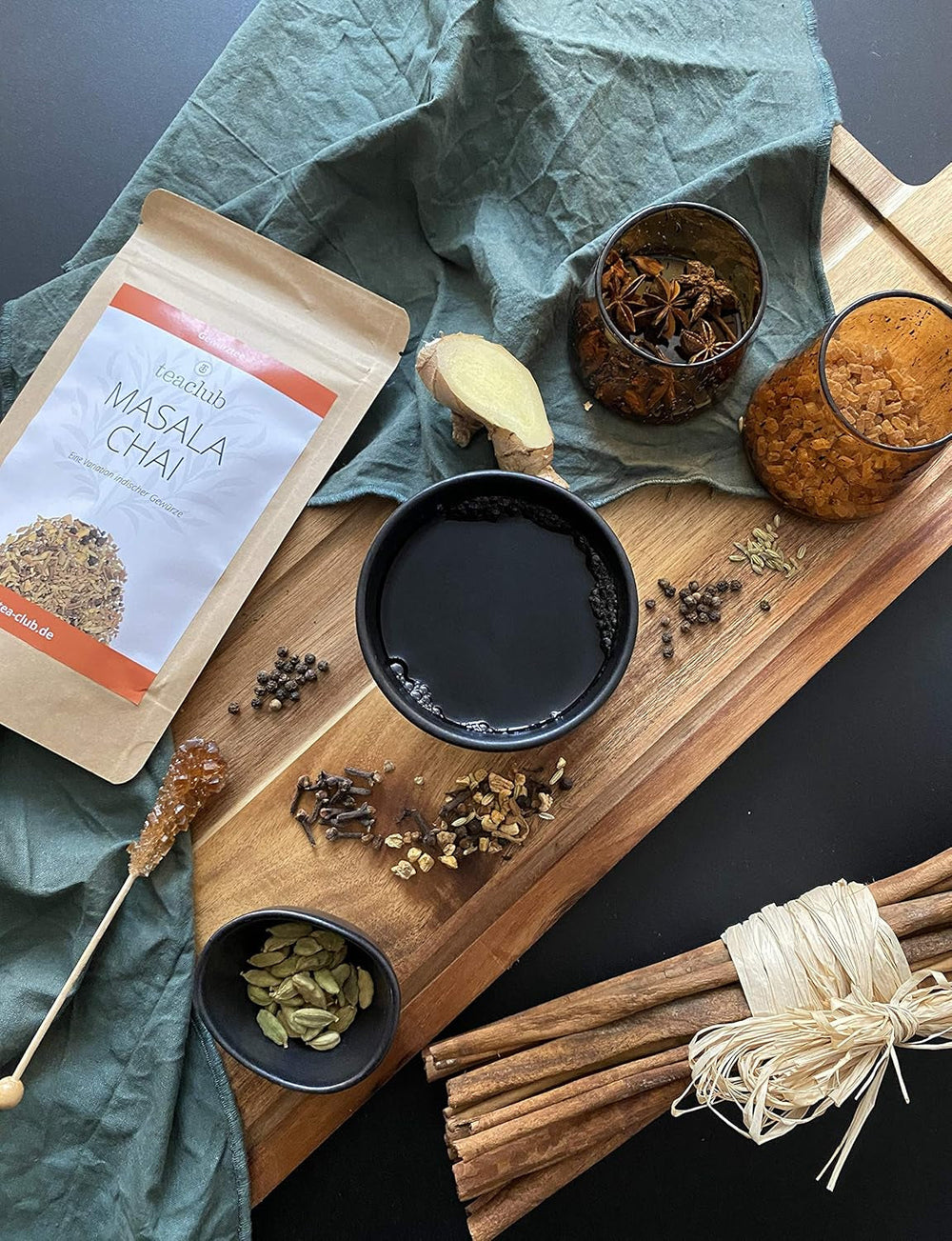Masala Chai ceai amestec de condimente 100 g, condimente indiene pentru ceai chai sau chai latte, 100% natural, fără aromă, Teaclub Tea