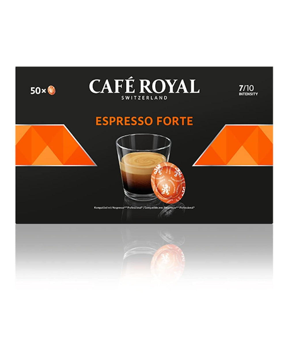 Espresso Forte 50 dosettes pour machine Nespresso professionnelle - Intensité 7/10 - UTZ-zertifiziert & Espresso Decaffeinato 50 dosettes pour machine Nespresso professionnelle - Intensité 7/10