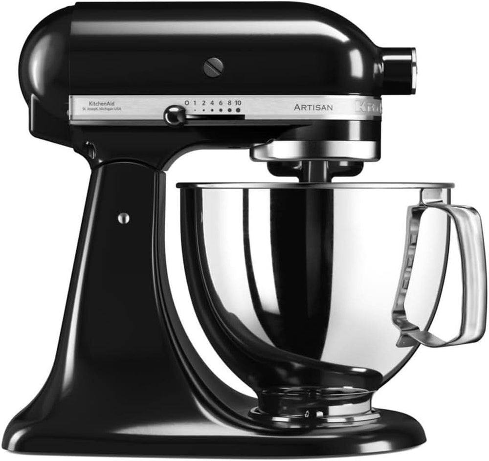 KitchenAid Artisan 5KSM125EER Mélangeur à bol, 300 W, 4,8 L Naty Shop Noir