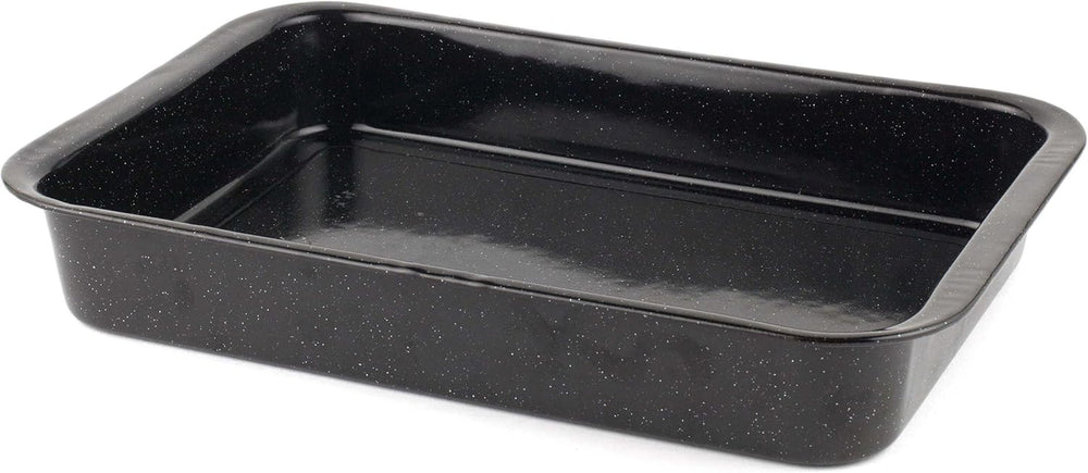 Russell Hobbs CW9161 Romano 34Cm Bräter en émail - Mit Gitter, Rechteckige Auflaufform Mit Rost, Spülmaschinenfest Ofenform, Grill Auflaufform, Bratform Für Backofen Ofenbeständig Bis 230 Degree Moules et plateaux pour la cuisson Naty Shop 36Cm