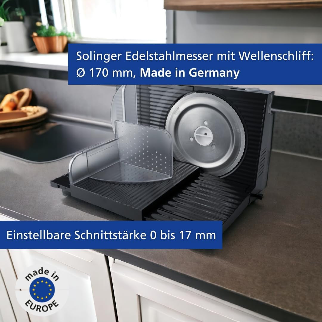 Trancheuse multifonctionnelle Steba, épaisseur de coupe réglable jusqu'à 17 mm, protection des mains Trancheuses Rasnite et Naty Shop