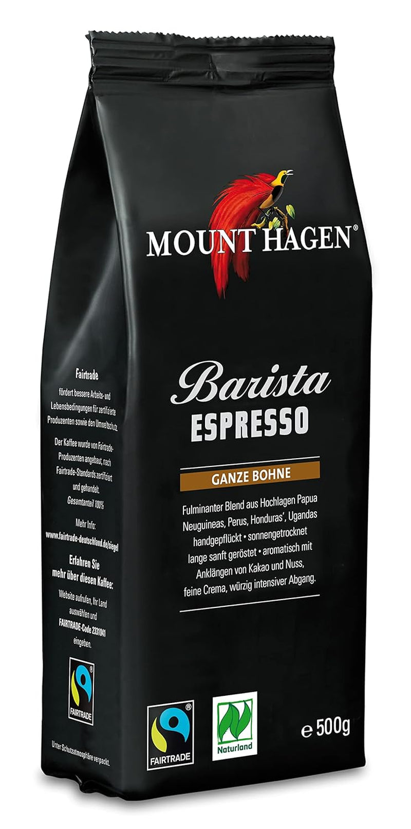 Mount Hagen Organic Espresso Barista grains entiers FT Naturland, 500 grammes Café Naty Shop Titre par défaut