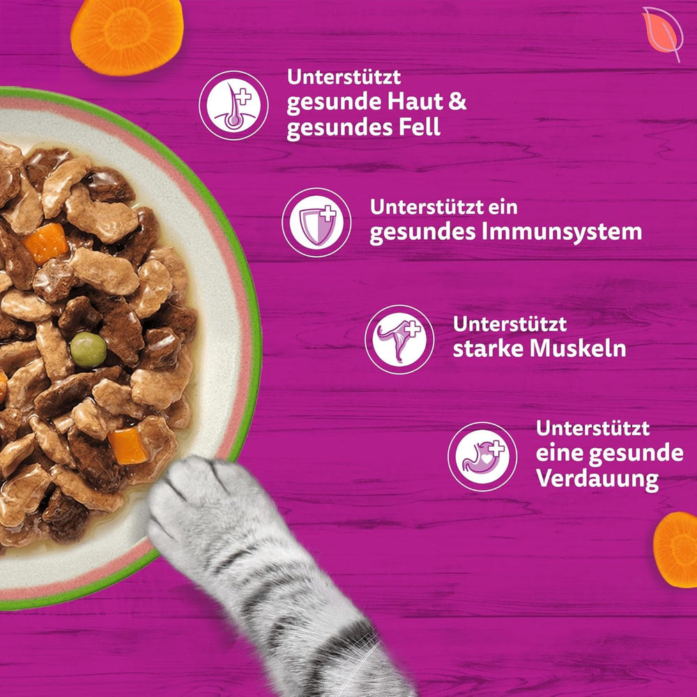 WHISKAS TASTY MIX Nassfutter en Sauce pour Katzen 40 x 85g Chef's Choice