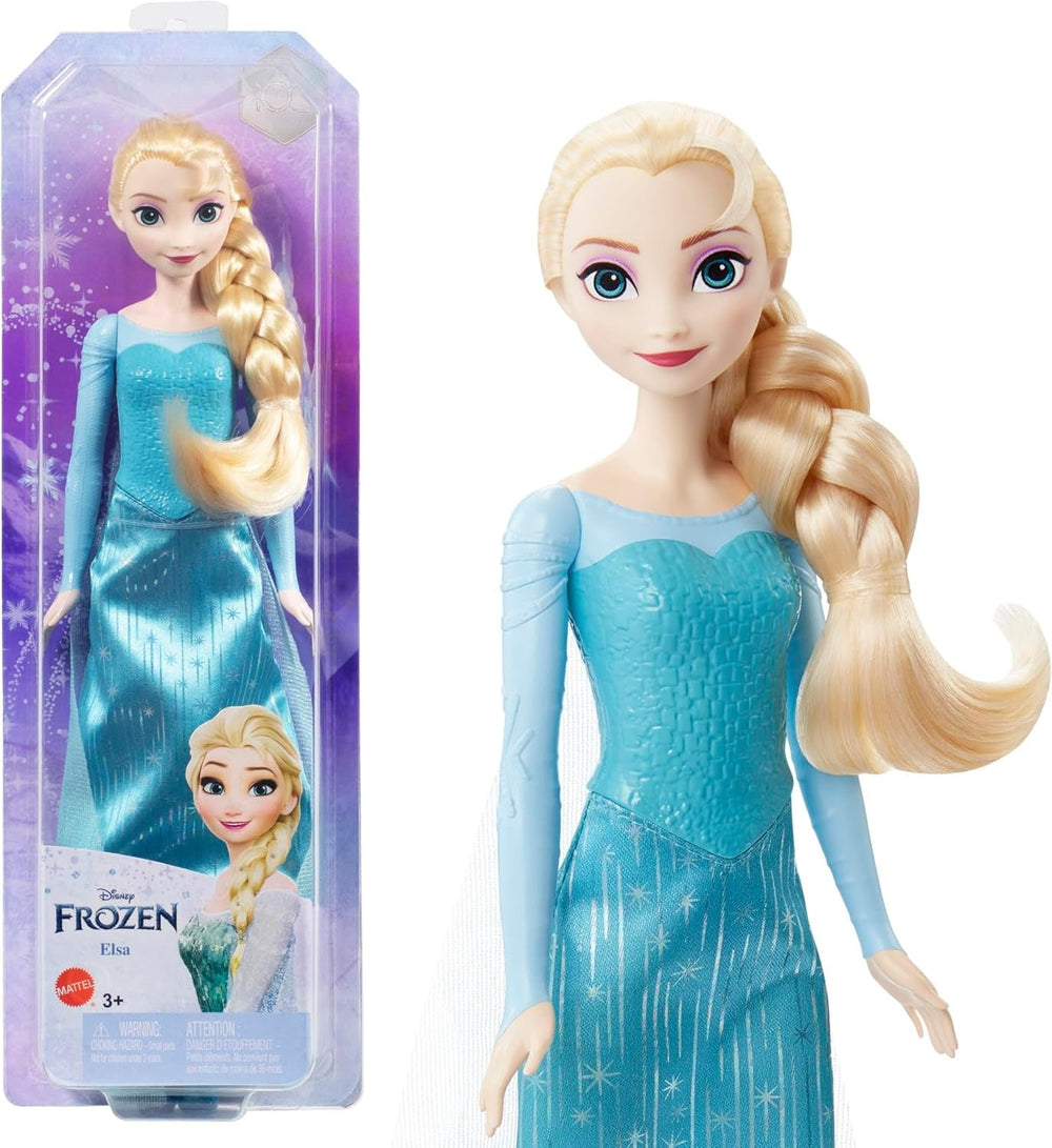 Mattel Disney Poupée Elsa La Reine des Glaces, Poupée La Reine des Glaces, Cheveux Blonds Peignés, Meubles, Chaussures Amovibles, Cadeaux Disney, Jouets À Partir De 3 Ans, HLW47 Naty Shop Dolls Elsa Cheveux Combables