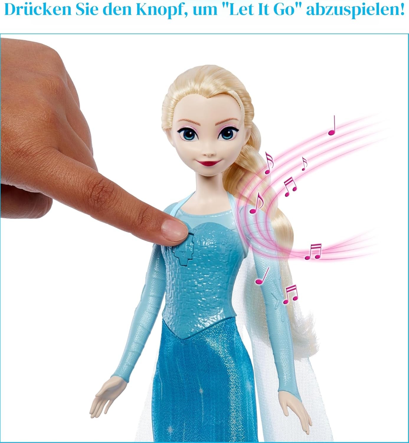 Mattel Disney Frozen Toys Poupée chantante Elsa dans une tenue emblématique chante Let It Go du film Disney Frozen pour enfants