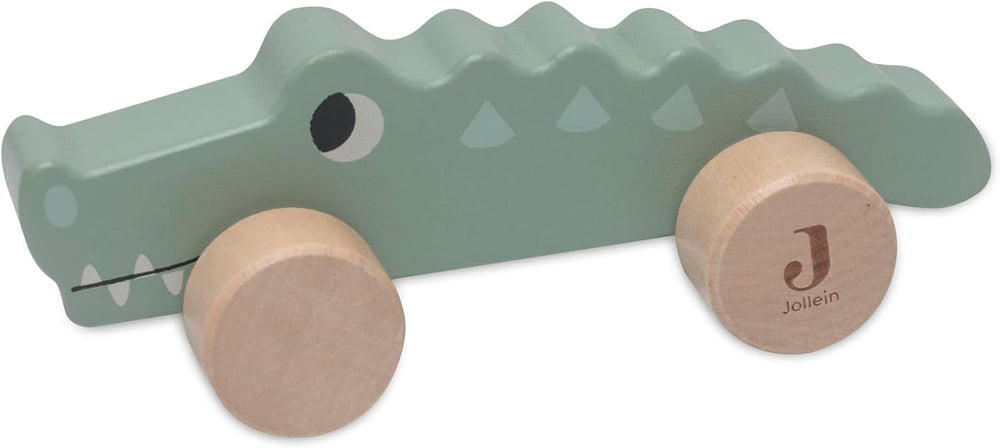 Jollein 112-001-67090 Jouet en bois à roulettes, vert Baby Toys Naty Shop
