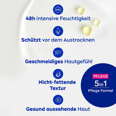 NIVEA Rich Body Milk, crème corporelle nourrissante intensive à l'huile d'amande, 400 ml Douche et bain Naty Shop