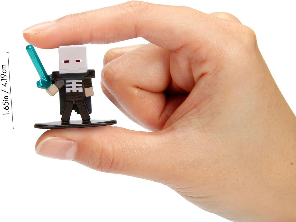 Jada Toys - Minecraft Blind Pack Nanofigs, Wave 2, Figurine de collection Minecraft Legends Nano Metal, Différents modèles, 4 cm, 3 ans et plus, Figurines noires Naty Shop