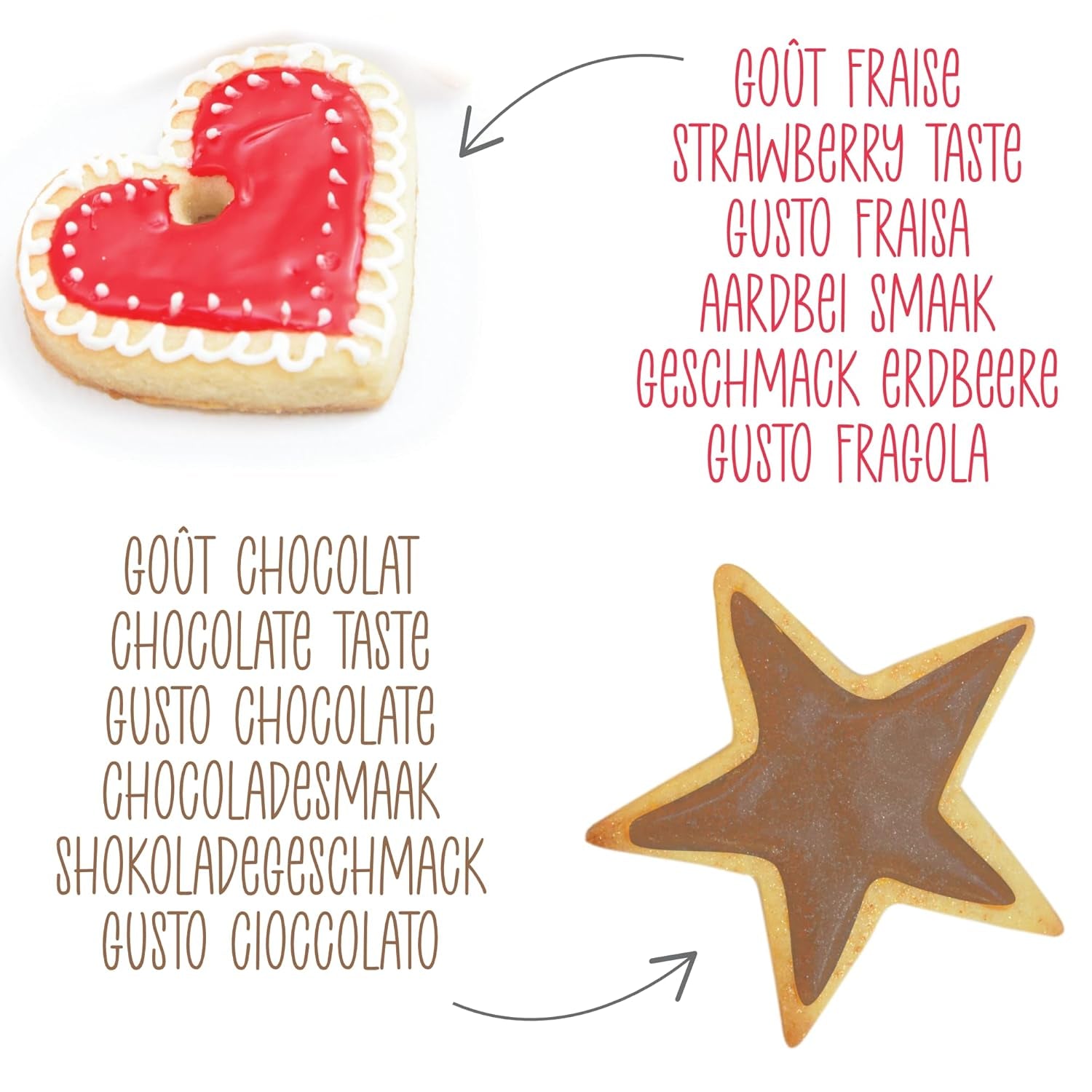 Scrapcooking - Marqueurs 4 pièces : or, chocolat, blanc et rouge - feutres comestibles décoratifs pour écrire et dessiner sur desserts, gâteaux et biscuits