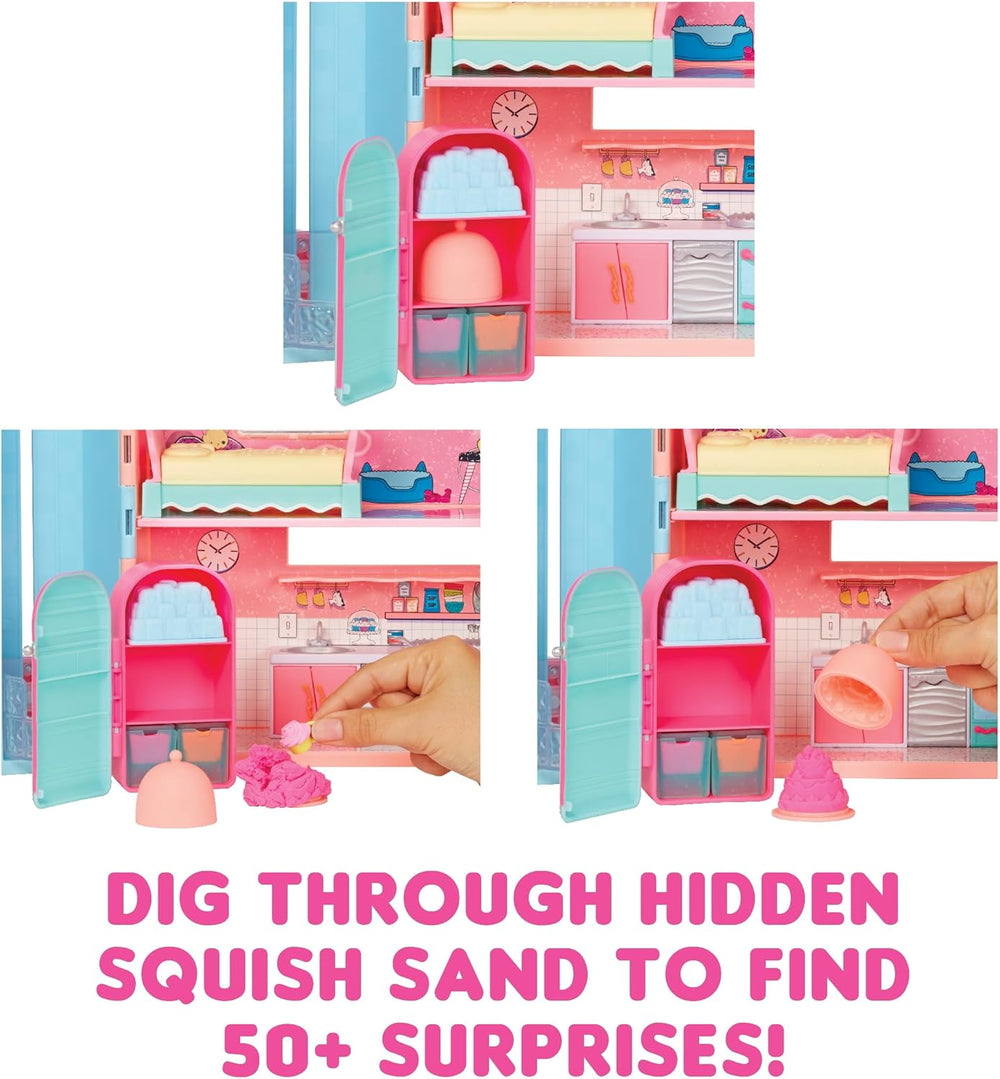 Mdr Surprise ! Maison Magique avec Poupée de Collection Squish Sand et Diva - Coffret de Jeu avec Poupée de Collection, Sable Squish, Surprises et Accessoires - Idéal pour les Filles de 4 Ans et Plus