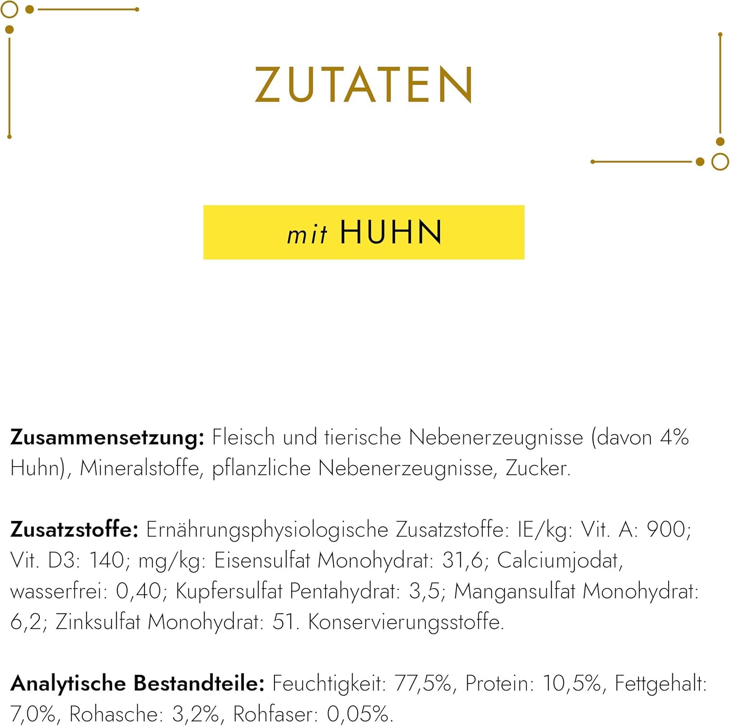 Gourmet Gold Feine Pastete Katzenfutter nass, mit Huhn, 12er Pack (12 x 85g)