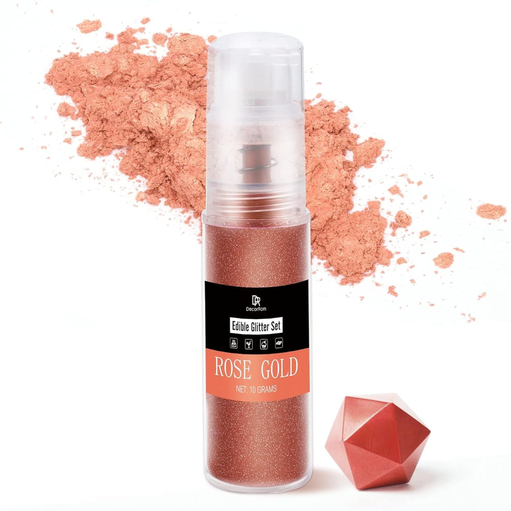 DecoRom, paillettes comestibles, poudre, 10 grammes Glitter Naty Shop Roségold