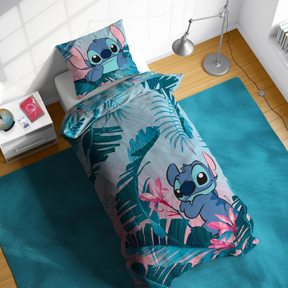 Parure de lit enfant Lilo And Stitch Floral Literie - enfant Naty Shop
