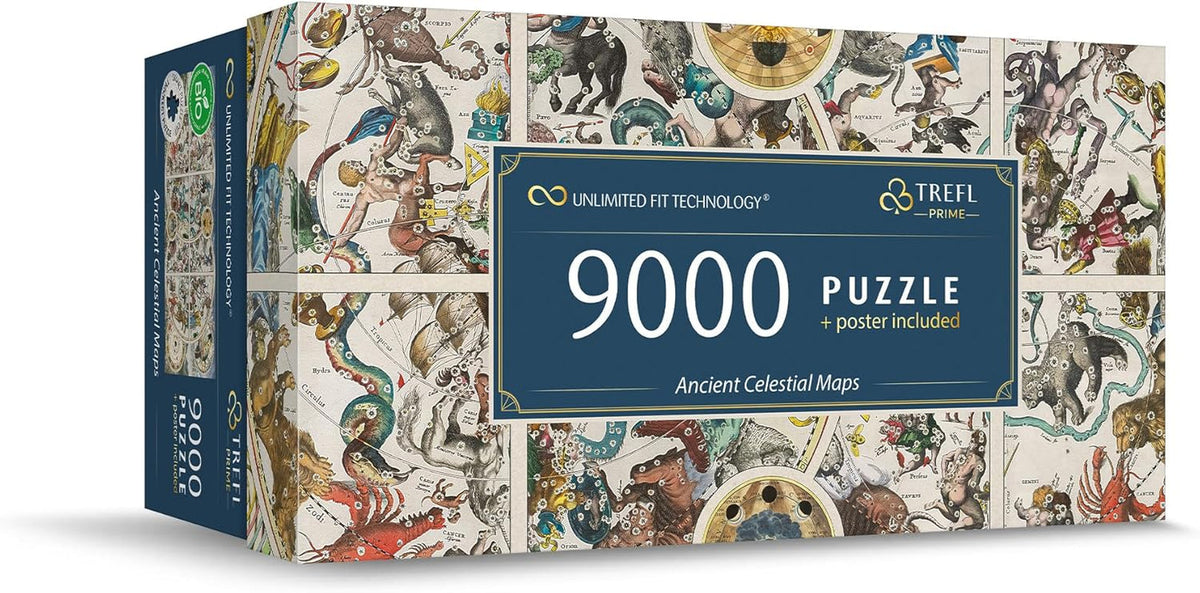 Trefl Prime - Puzzle UFT : Cartes célestes anciennes - Carte céleste ancienne de 9 000 pièces Grand puzzle en carton le plus épais Divertissement biologique EKO pour adultes et enfants de 12 ans et plus Puzzle Naty Shop Titre par défaut