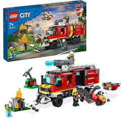 LEGO 60374 Véhicule de commandement des pompiers de la ville, camion de pompiers moderne, jouet avec drones de lutte contre l'incendie, figurines pour enfants, ensembles de construction Besuche den LEGO-Store Singur
