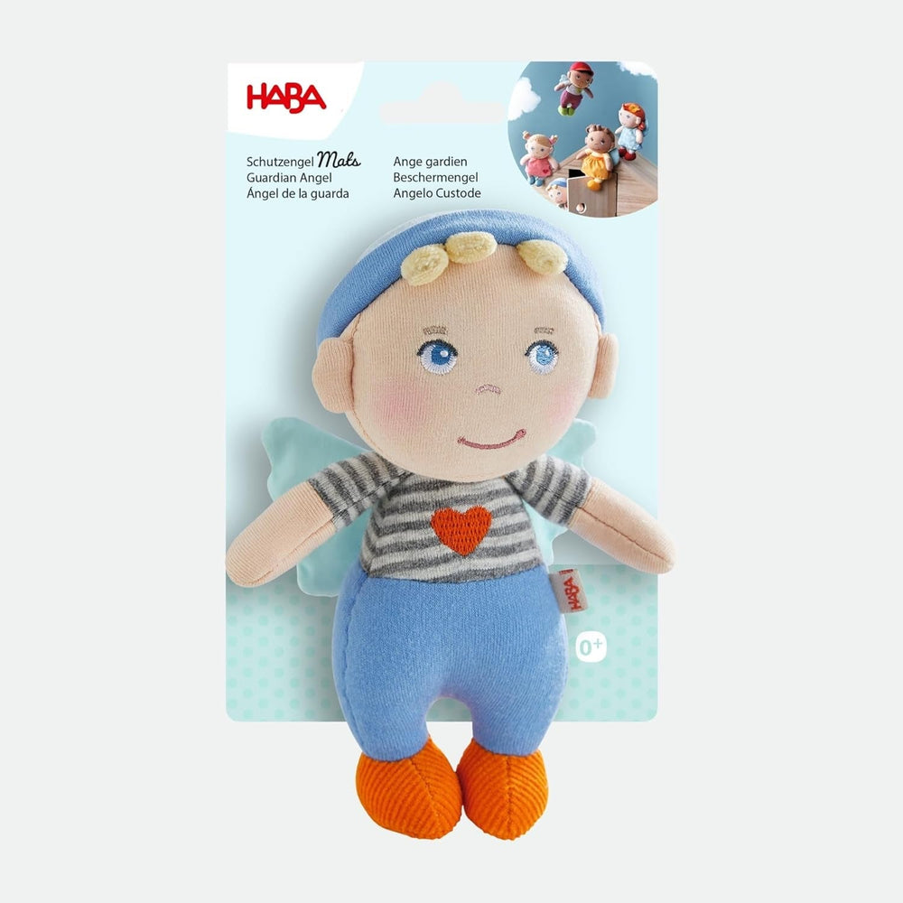 HABA Tapis Ange Gardien - Poupée en tissu peluche (15 cm), cadeau de bienvenue idéal pour bébés et jeunes enfants - lavable à 30°C - 2011869001 Poupées Naty Shop