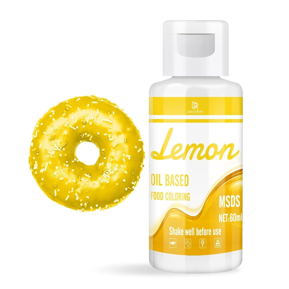 Farines à mélanger pour chocolat - 60 ml de couleurs à base d'huile pour fondants, décorations de gâteaux, dos - Colorants alimentaires flottants pour beurre de cacao, crème au beurre, gâteaux (noir) Naty Shop Gelb