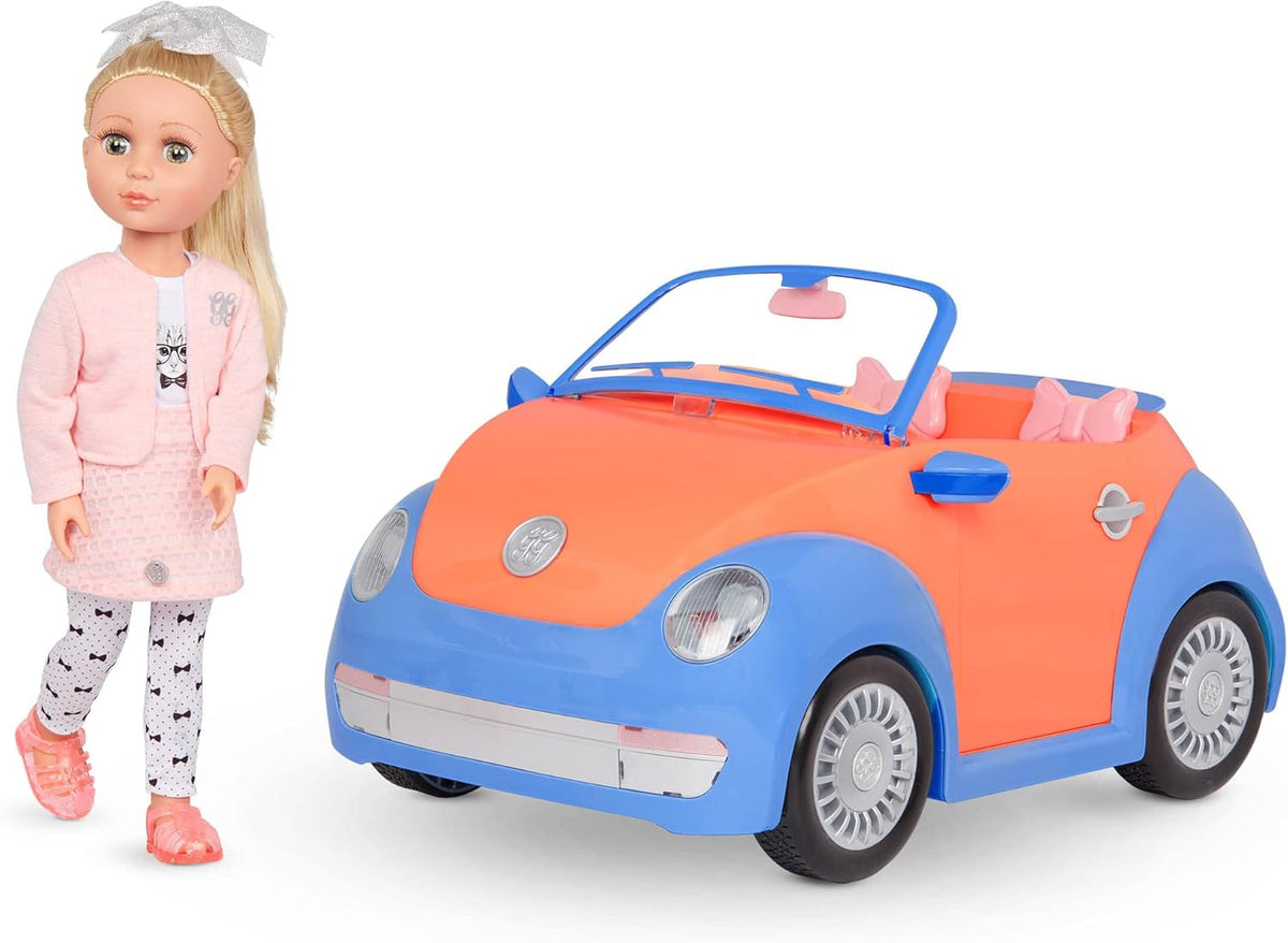 Glitter Girls - Fifer & GG Cabrio - 36 cm Puppe & Fahrzeug-Paket - Orangefarbener Oldtimer - 3 ans +