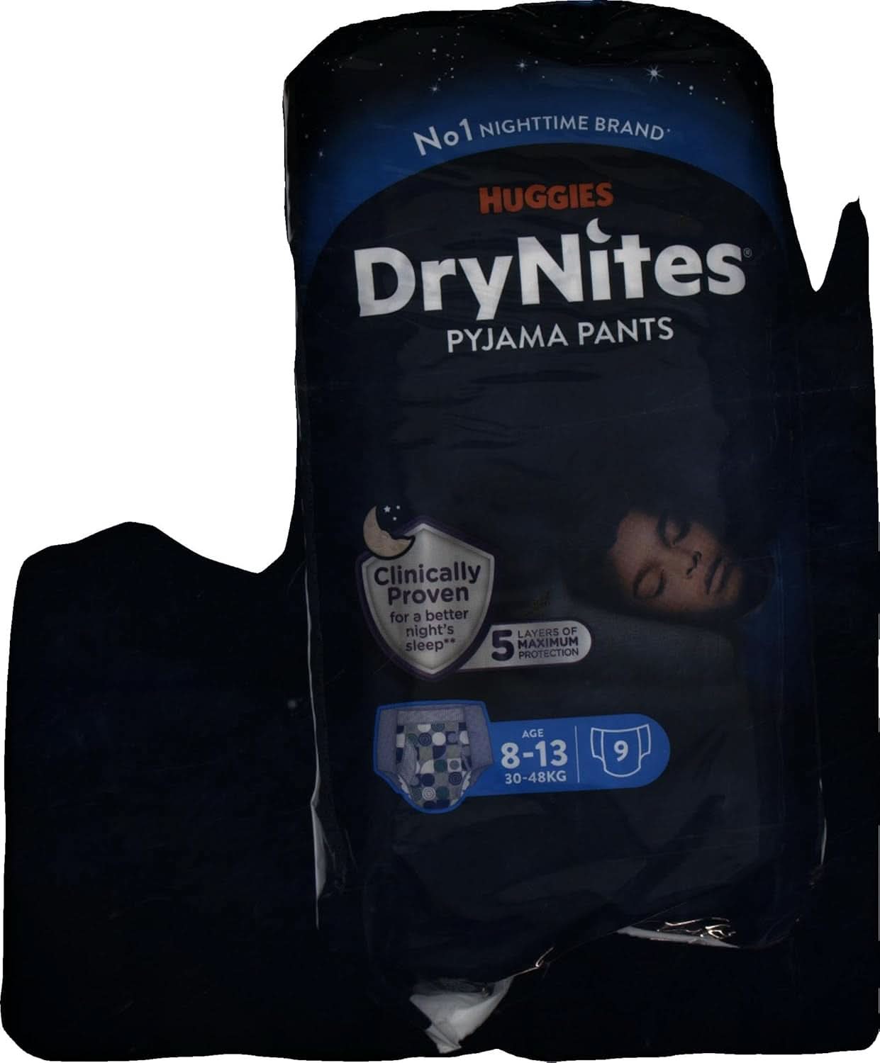 Couches de nuit super absorbantes Huggies Drynites, pour garçons 8-13 ans (30-48 kg), 9 pcs Mère et Enfant Naty Shop