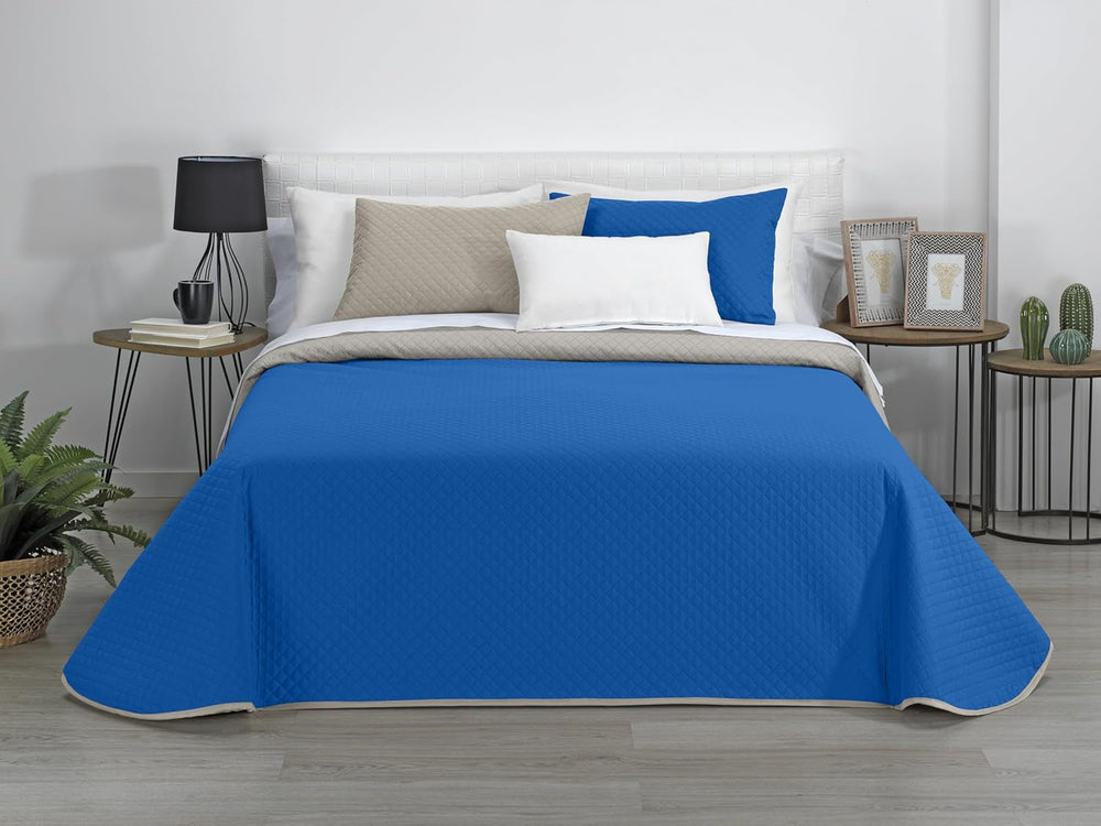 Estoralis | AVA | Courtepointe boutique réversible | Pour toutes les saisons | Couleur - gris/bleu | Pour lit 120/135 cm. lit. (230 X 270 Cm. Ancho X Alto) | Couette matelassée Couettes et couettes Naty Shop