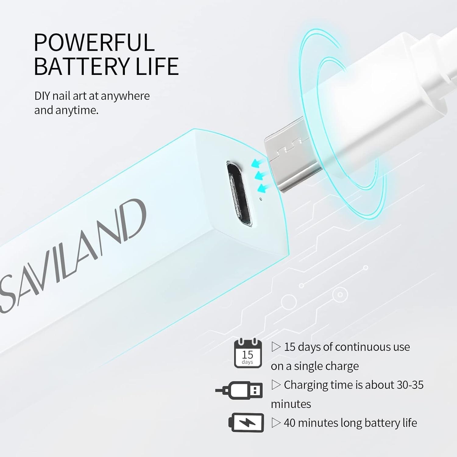 Saviland U V Lampe pour Gel Nägel: Mini U V Lampe pour NägelSchützen Sie Die Haut Wiederaufladbar Klein LED Nagellack Trocknergerät pour Nagellack Aufbaugel Nail Tips Nagelkleber Geschenke Für Frauen