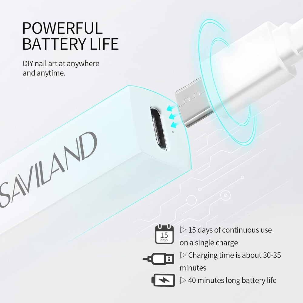 Saviland U V Lampe pour Gel Nägel: Mini U V Lampe pour NägelSchützen Sie Die Haut Wiederaufladbar Klein LED Nagellack Trocknergerät pour Nagellack Aufbaugel Nail Tips Nagelkleber Geschenke Für Frauen
