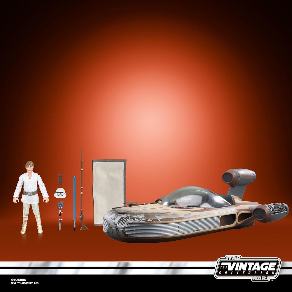 Star Wars Vintage Collection Landspeeder & Luke Skywalker, Star Wars : Figurine et véhicule Un Nouvel Espoir, 9,5 cm Figurines Naty Shop