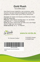 La Verde MEIN GARTEN UND ICH. Gold Rush Zucchini Samen Für Ca. 8–10 Pflanzen, Fruchtgemüse, Saftig Und Aromatisch, Saatgut Ohne Gentechnik
