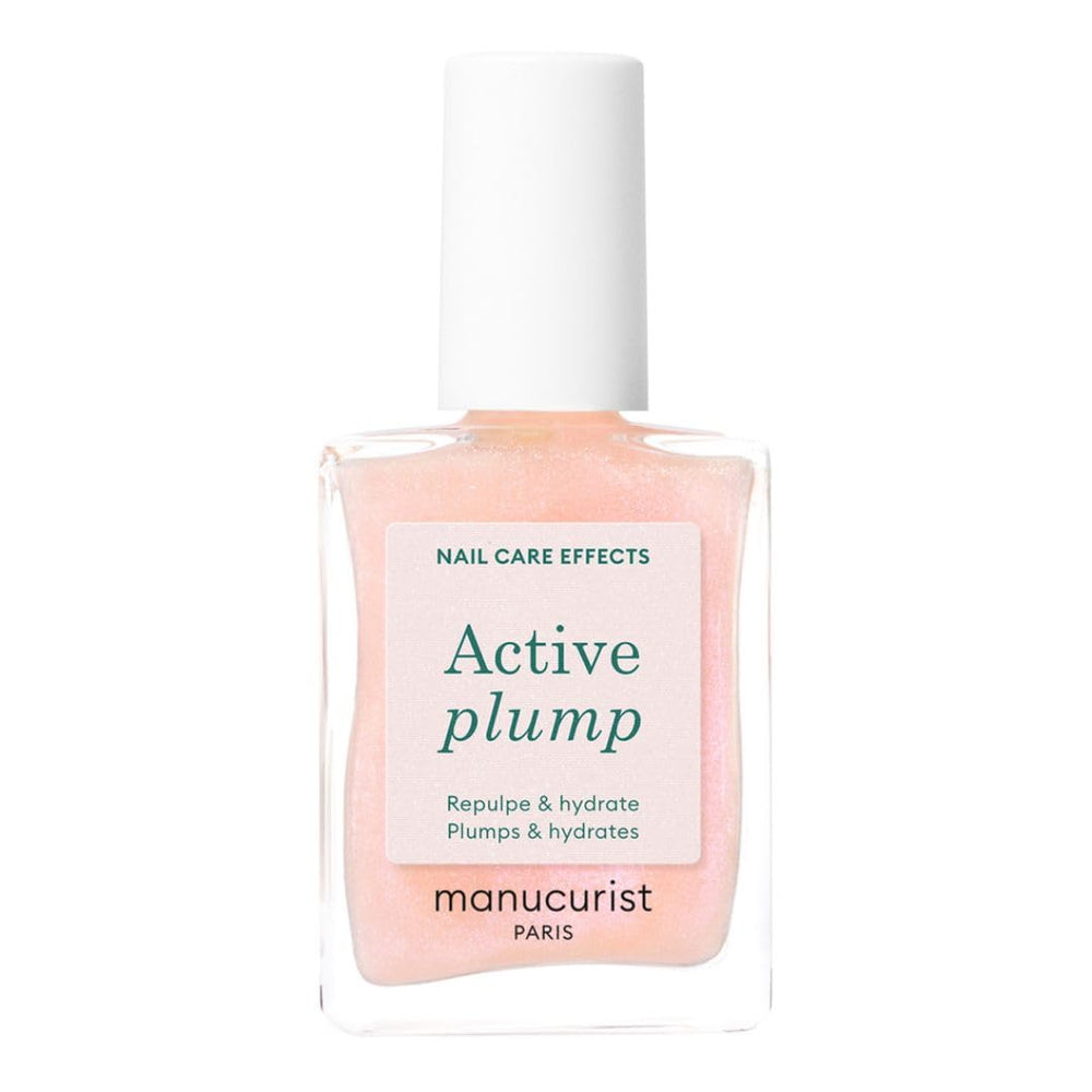 MANUCUIST Soin Ongles Réparateur Active Glow Framboise (Rose) Biosourcé : Amande Douce, Framboise, Vernis à Ongles Nourrissant et Brillant, Effet Rose Transparent - Vernis à Ongles Nude