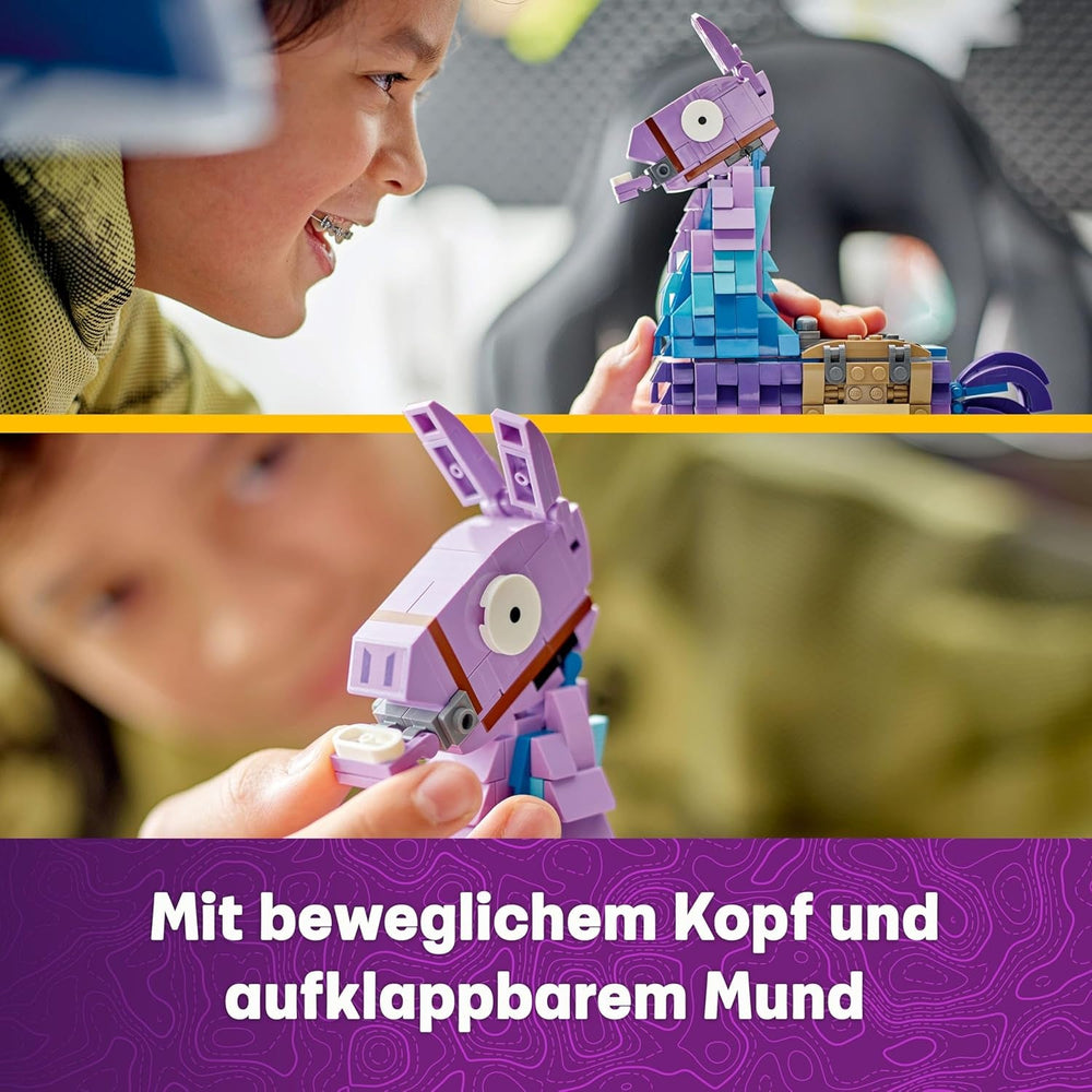 LEGO Fortnite Vorratslama Spielzeug - Spielfigur zum Bauen & Sammeln aus Videospiel - Zubehör wie Schlürfsaft - Gaming Spielset - Gamer Geschenk für Jungen, Mädchen und Teenager ab 12 Jahren - 77071