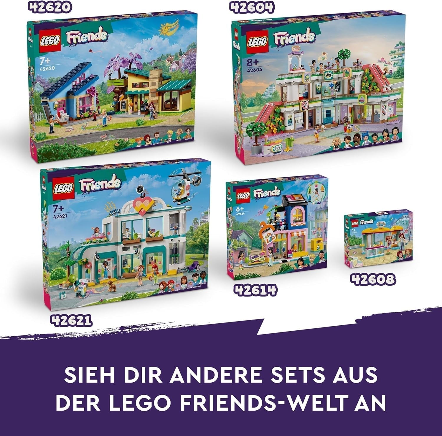 LEGO Store Friends Heartlake City Dollhouse Jouet pour filles et garçons Ensemble de figurines Favorise le développement socio-émotionnel Cadeau pour les enfants de 8 ans 42604 Ensembles de construction Besuche den LEGO-Store