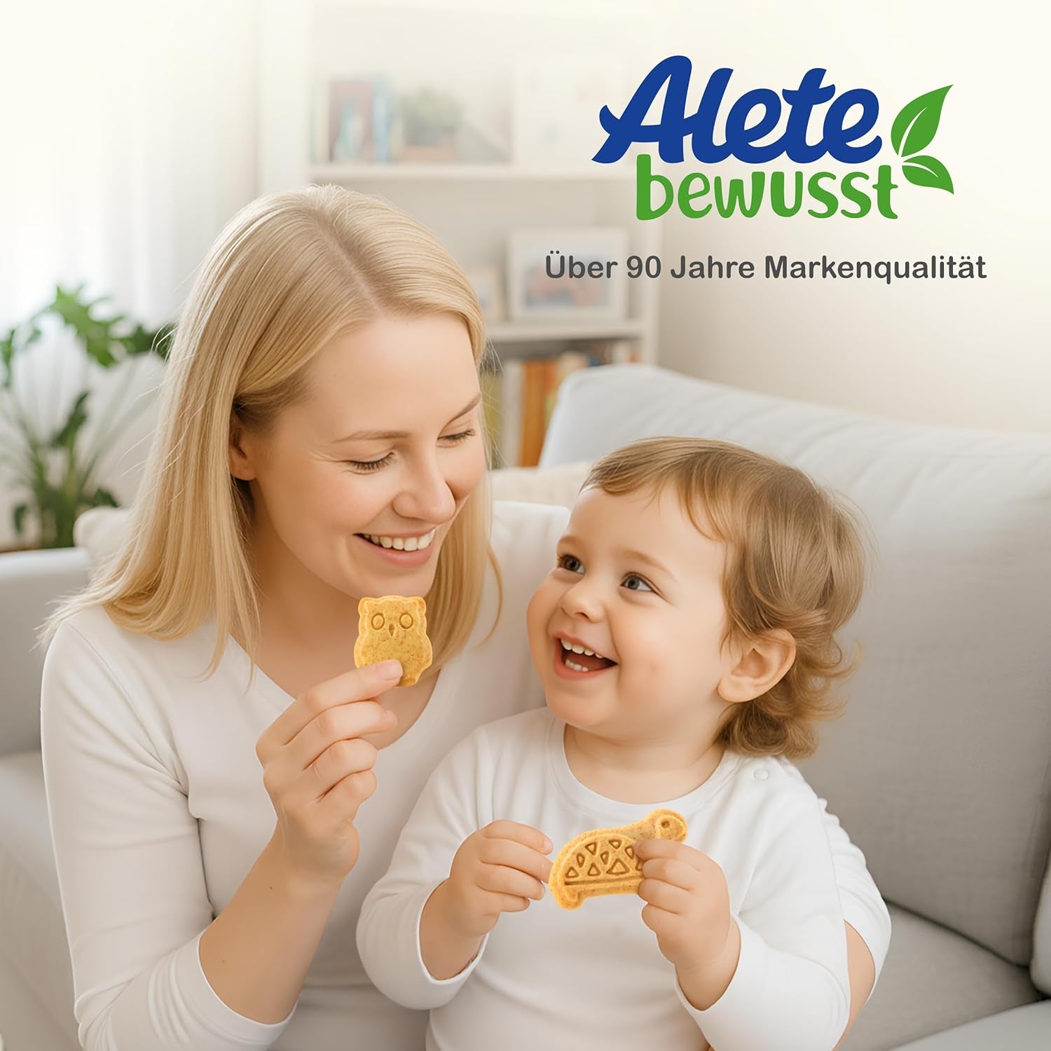 Alete Biscuits Croquants Bio à l'Alac (4 x 125g) - Biscuits Croquants Alac pour bébé, sans huile de palme, à partir de 10 mois