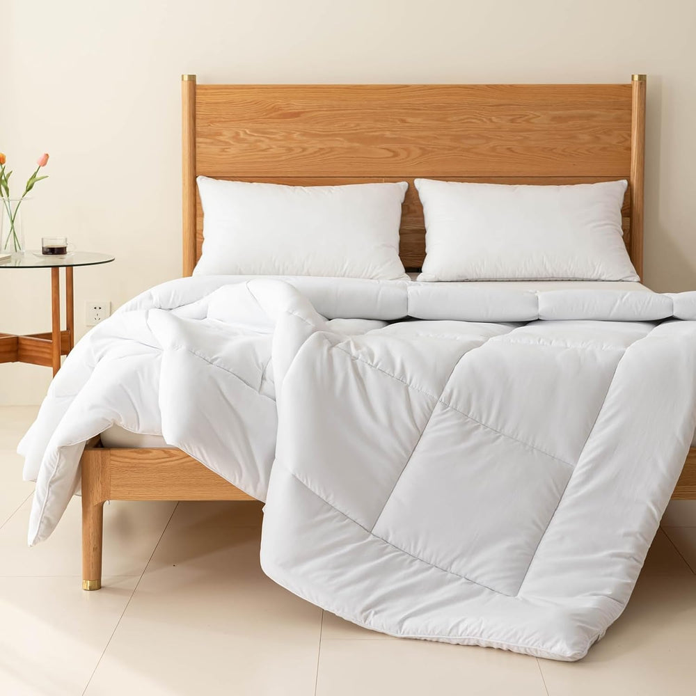 Good Nite Couette Toutes Saisons Couette 155X220 Cm Couette 4 Saisons Couette Microfibre Couette Quatre Saisons Blanc (155X220 Cm) Couettes et Couettes Naty Shop