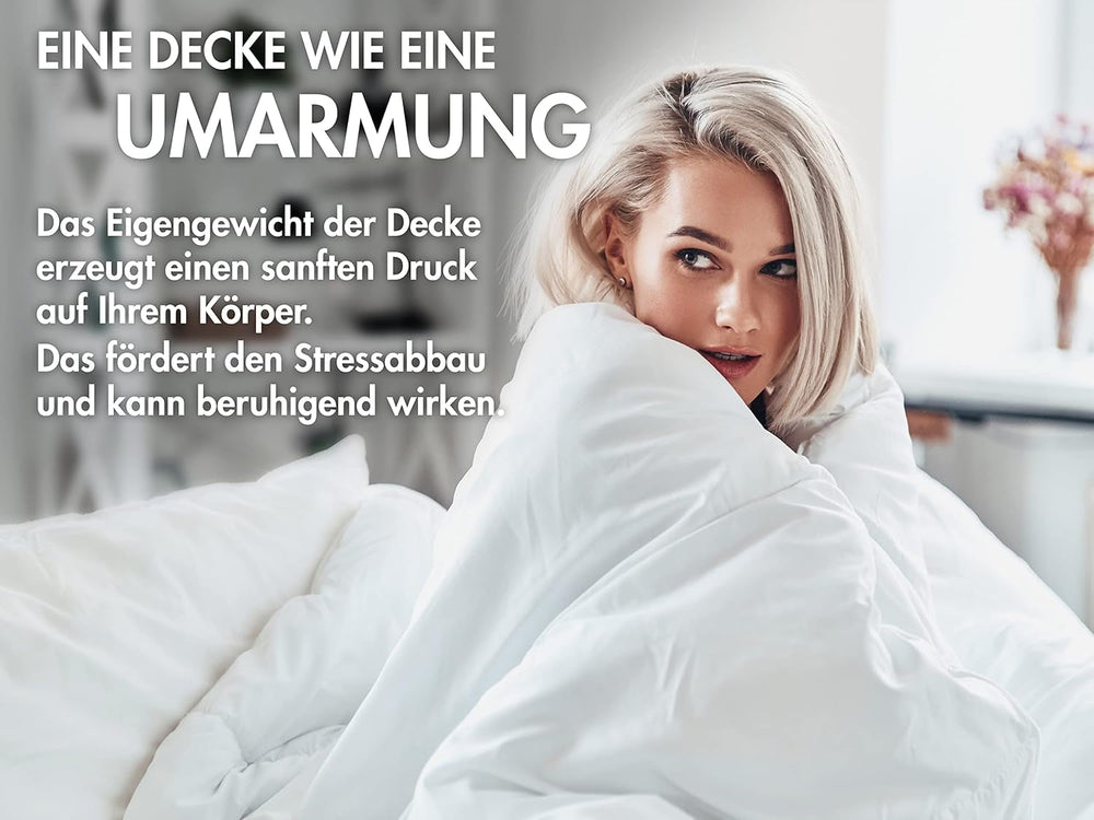 Couverture de relaxation Traumnacht 135 X 200 Cm, couverture lestée de 4 kg pour calmer et soulager le stress, recommandée pour les adultes, certifiée Oeko-Tex, produite selon les normes de qualité allemandes Couettes et couettes Naty Shop