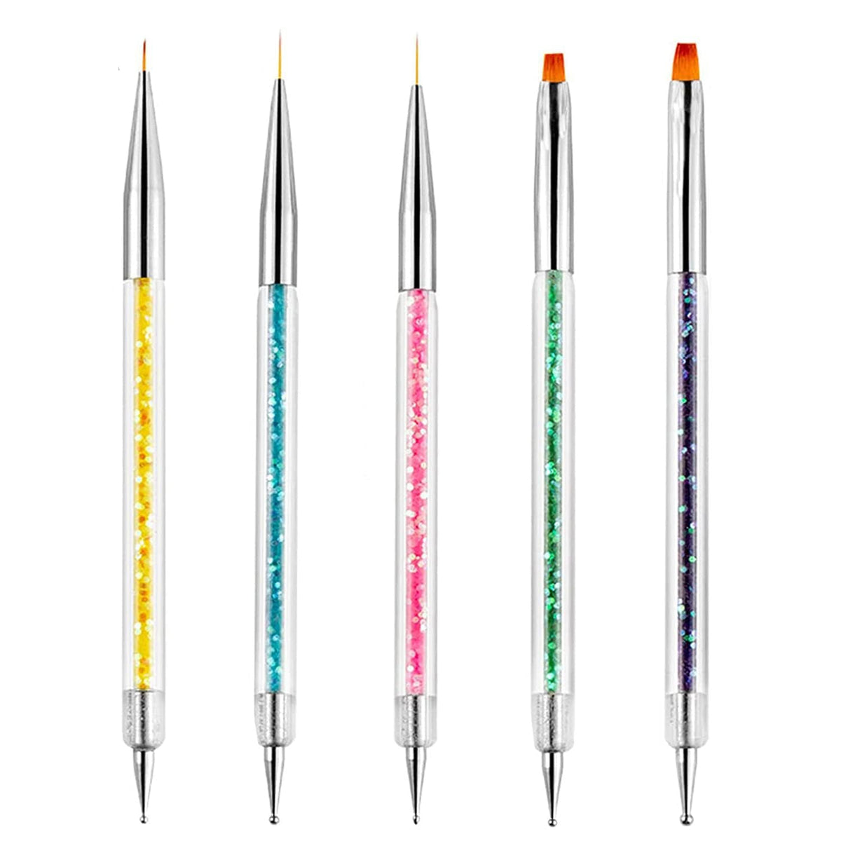 Nagel Pinsel 5 pièces Nagel Art Fineliner Pinsel, Nagel Pinsel Set Pinsel pour pinceau à ongles Nagellack Pinsel Nagellak Art Pen pour bricolage Nail Art Design. (Peinture-1)