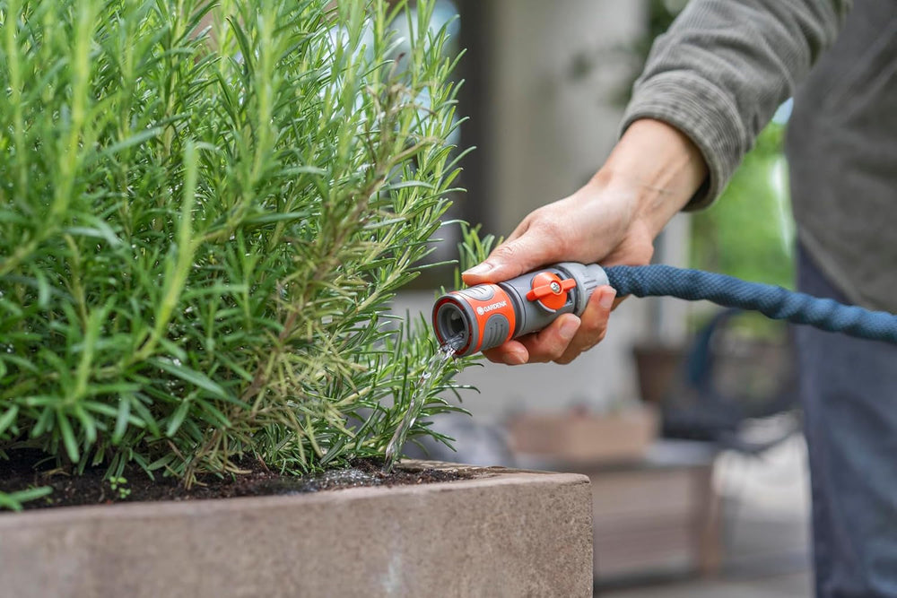 Tuyau textile Gardena Liano Xtreme 1/2", set 10 mètres + adaptateur intérieur