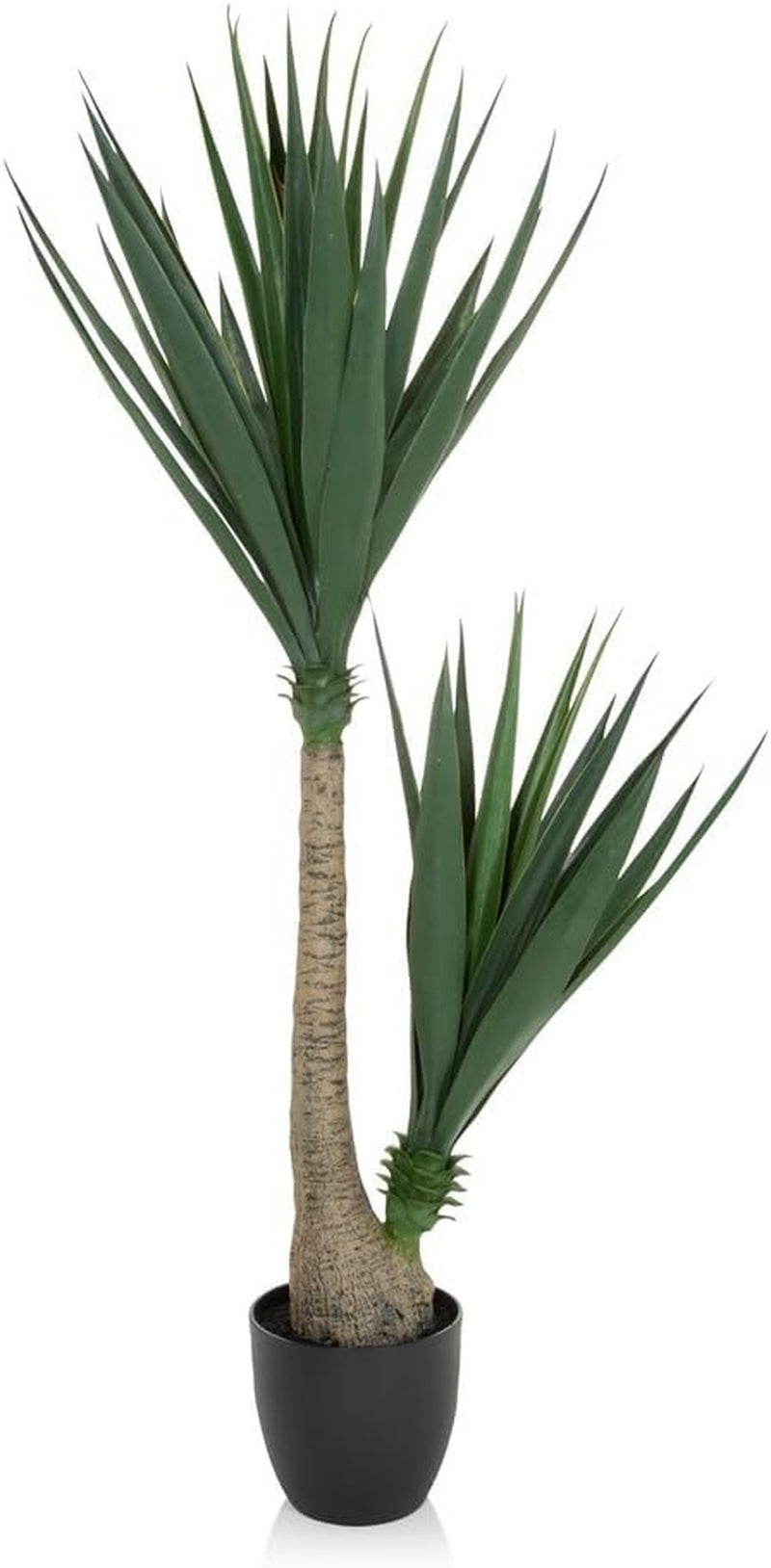 Hjh OFFICE Kunstpflanze Yucca Palme Höhe 135 Cm Grün Palmlilie Kunstbaum Groß Zimmerpflanze Künstlich, 871007