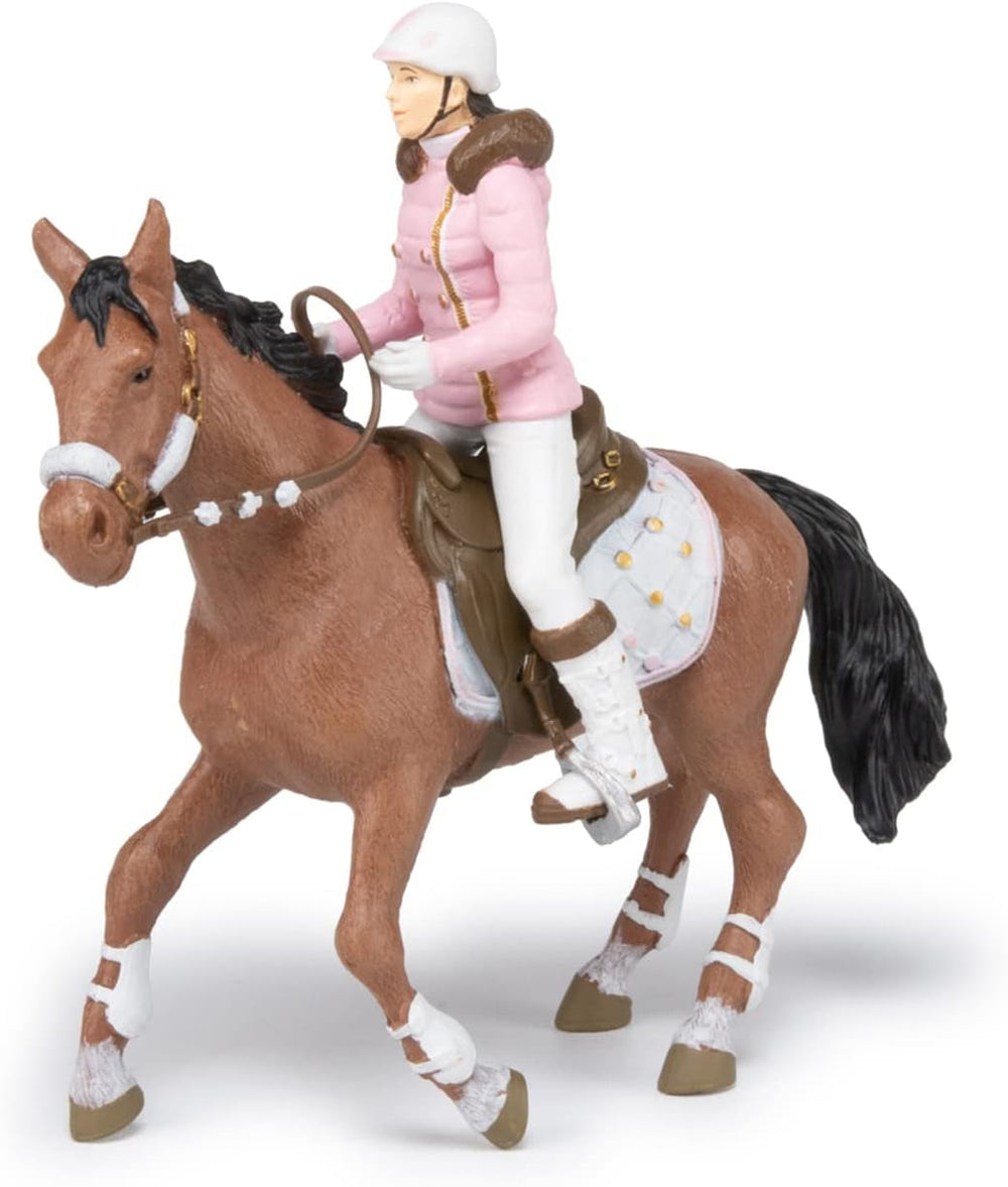 PAPO - Figurine Cheval - Rider Fashion Winter, passion de l'équitation, jouet pour enfants à partir de 3 ans. Figurines Naty Shop