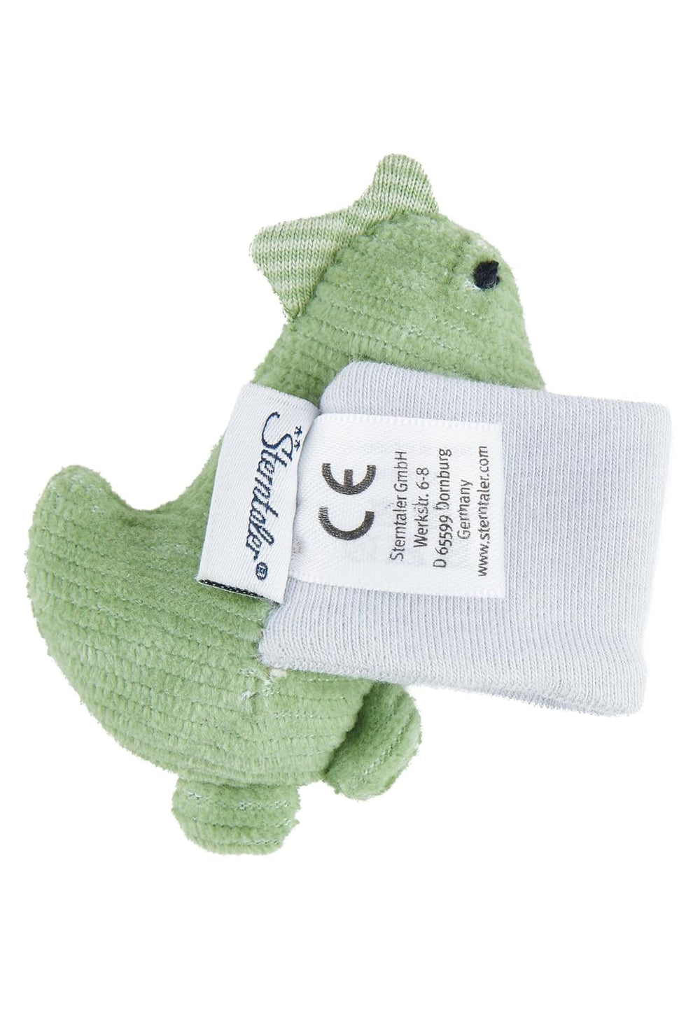 Sterntaler Dino Rexi Hochet à Bras - Hochet à Cordon Doux et Doux - Hochet à Main pour bébé avec Sangle élastique - Jouet pour bébé pour Jouer, câlin et hochet, Vert Pierre Jouets pour bébé Naty Shop