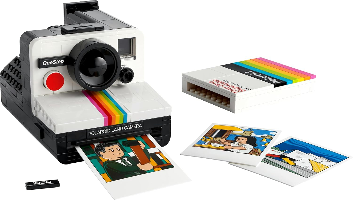 LEGO Ideas Polaroid OneStep SX-70 Kamera-Set für Erwachsene, Sammlerstück mit authentischen Details, kreative Beschäftigung, Fotografie-Geschenke für Männer, Frauen, Ihn, Sie & Teenager 21345