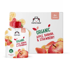 Mama Bear, purée bio différents fruits, coffret 6 x 90 grammes Mère et Enfant Naty Shop