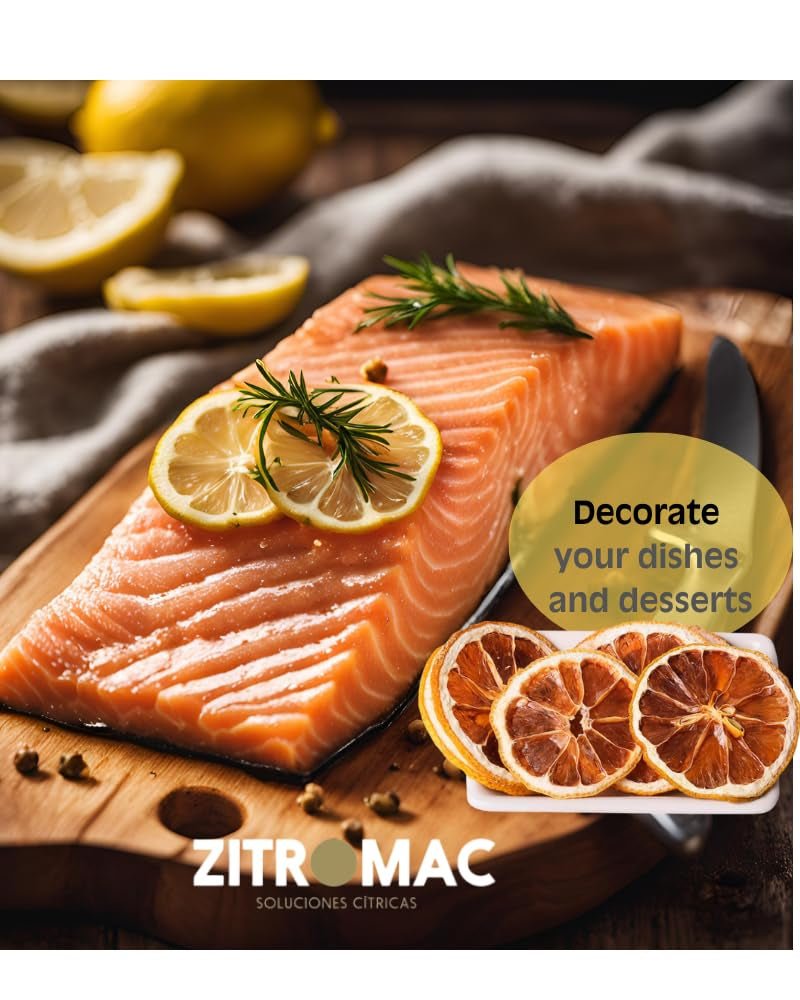 45 g de tranches de citron séchées, tranches de fruits secs pour cocktails, citron séché pour décoration de Noël, vin chaud, thé, pâtisserie | Citrons séchés 100 % naturels Produits déshydratés Naty Shop