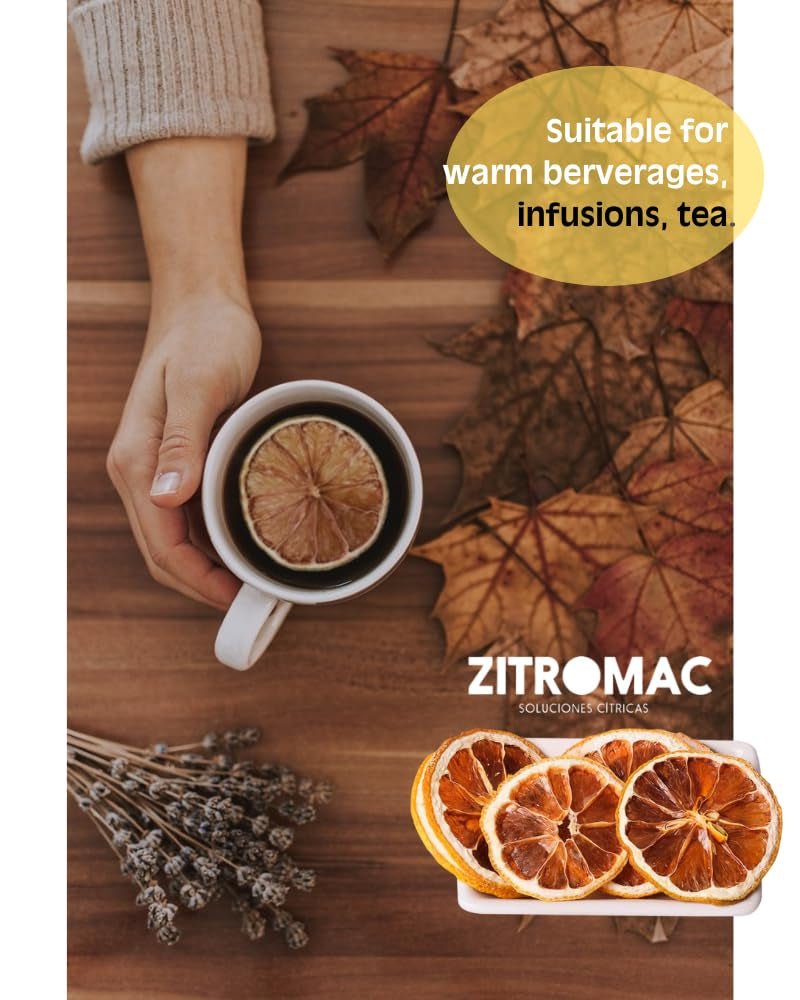 45 g de tranches de citron séchées, tranches de fruits secs pour cocktails, citron séché pour décoration de Noël, vin chaud, thé, pâtisserie | Citrons séchés 100 % naturels Produits déshydratés Naty Shop